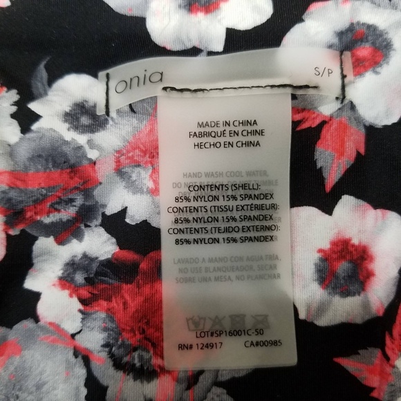 Onia Black Small Floral Allegra Bandeau Bikini Top - Picture 4 of 6